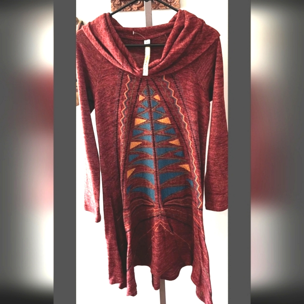 Uncle Frank Embroidered Sweater Dress